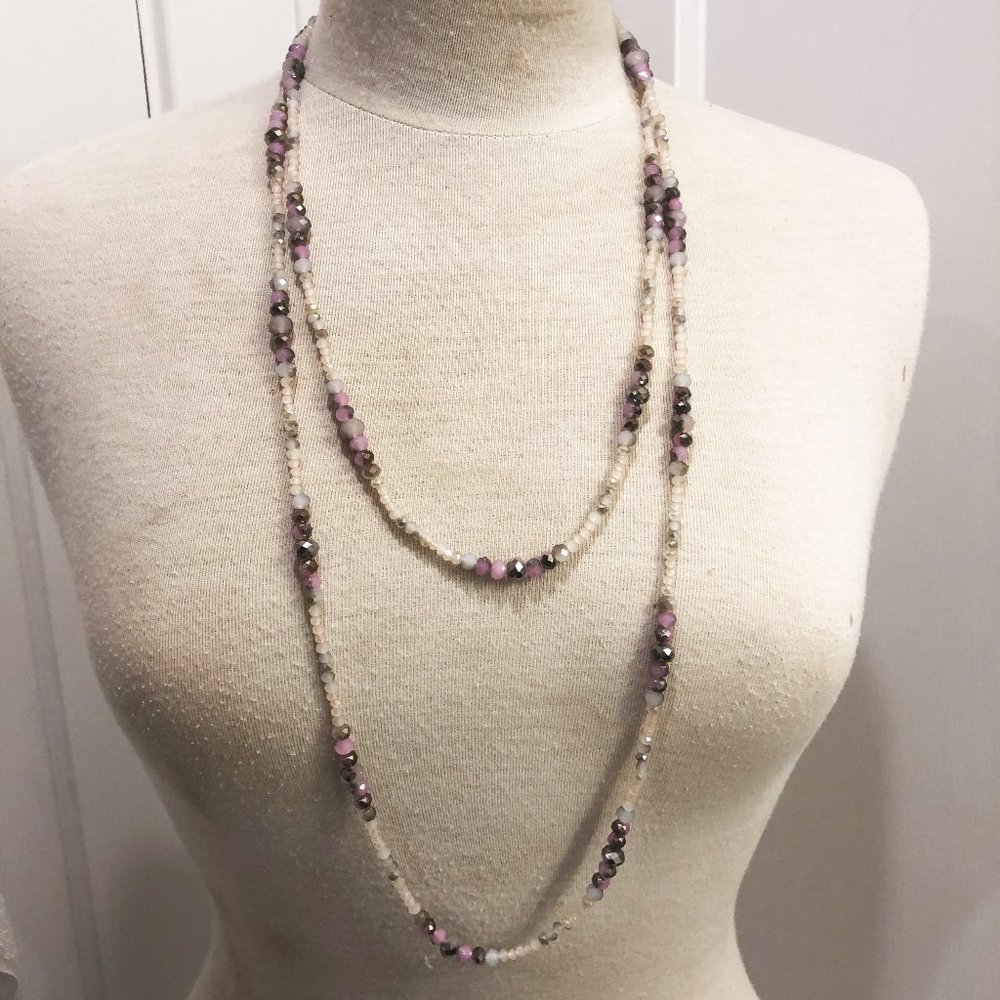 Ann Taylor Loft Long Mix-bead Necklace